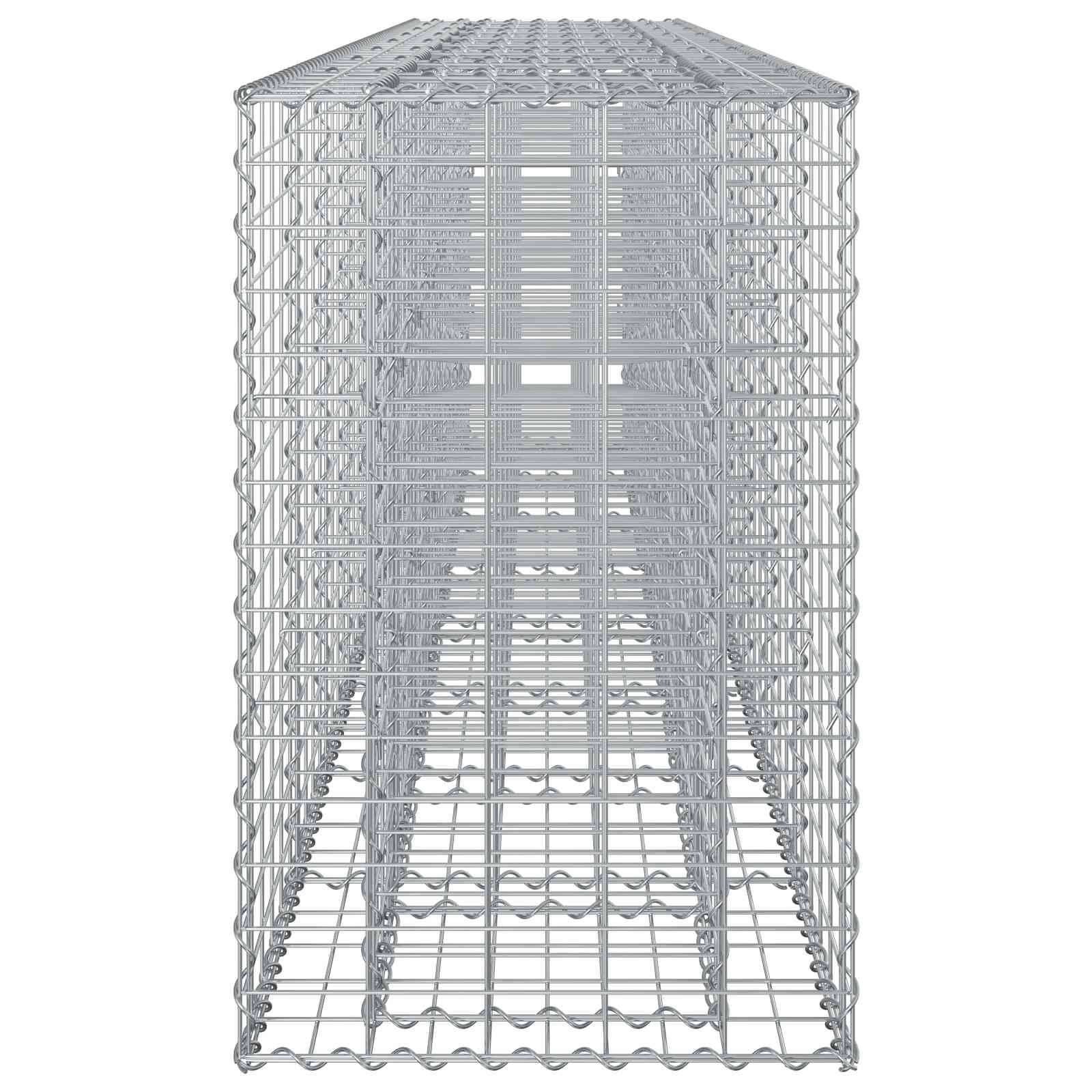 Gabion Verhoogd Bed 2 pcs Zilver 330 x 50 x 80 cm