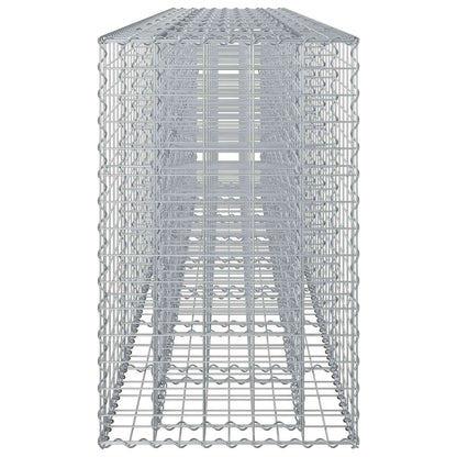 Gabion Verhoogd Bed 2 pcs Zilver 330 x 50 x 80 cm