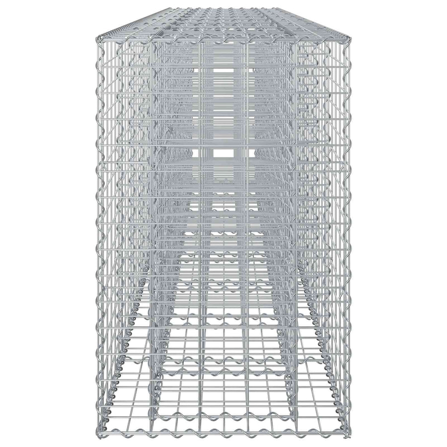 Gabion Verhoogd Bed 2 pcs Zilver 330 x 50 x 80 cm