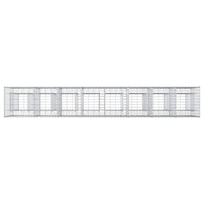Gabion Verhoogd Bed 2 pcs Zilver 330 x 50 x 80 cm
