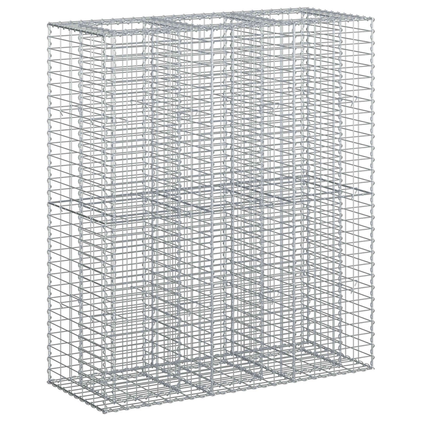 Gabion Verhoogd Bed 2 pcs Zilver 130 x 50 x 150 cm