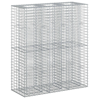 Gabion Verhoogd Bed 2 pcs Zilver 130 x 50 x 150 cm