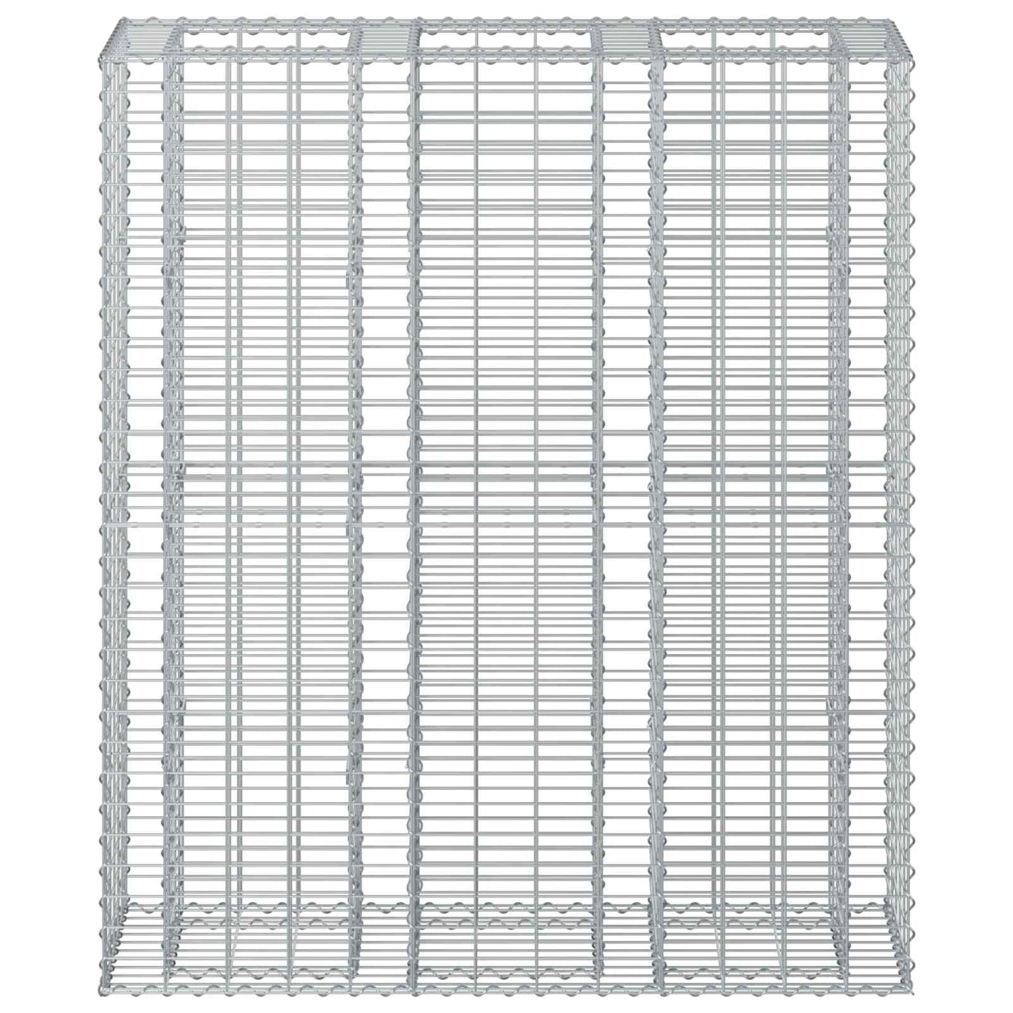Gabion Verhoogd Bed 2 pcs Zilver 130 x 50 x 150 cm