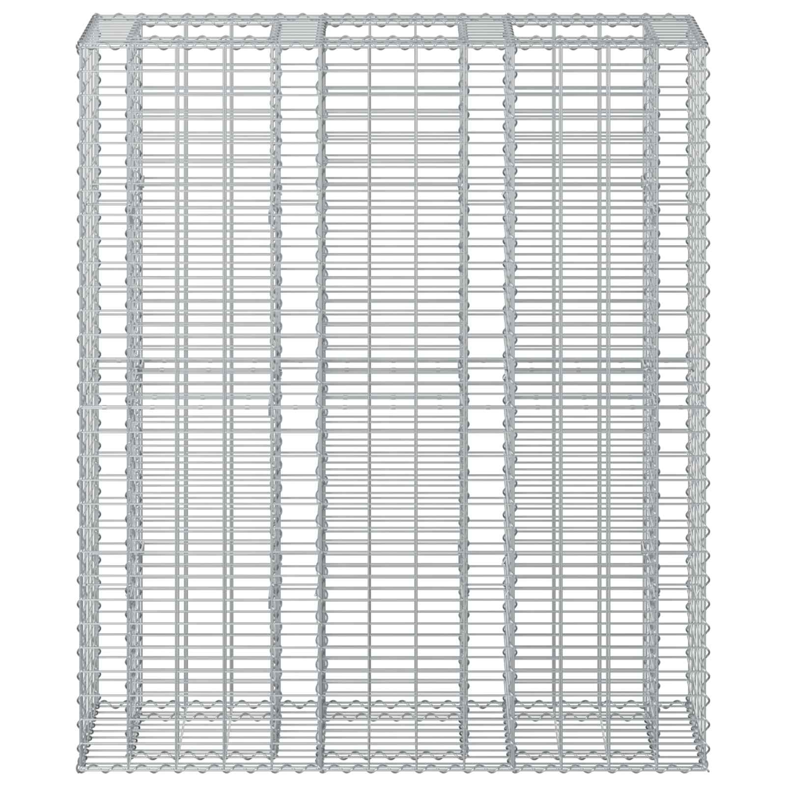 Gabion Verhoogd Bed 2 pcs Zilver 130 x 50 x 150 cm
