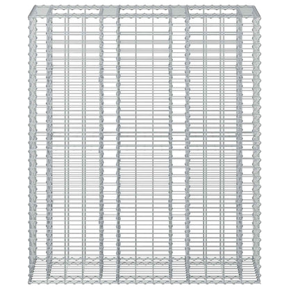 Gabion Verhoogd Bed 2 pcs Zilver 130 x 50 x 150 cm