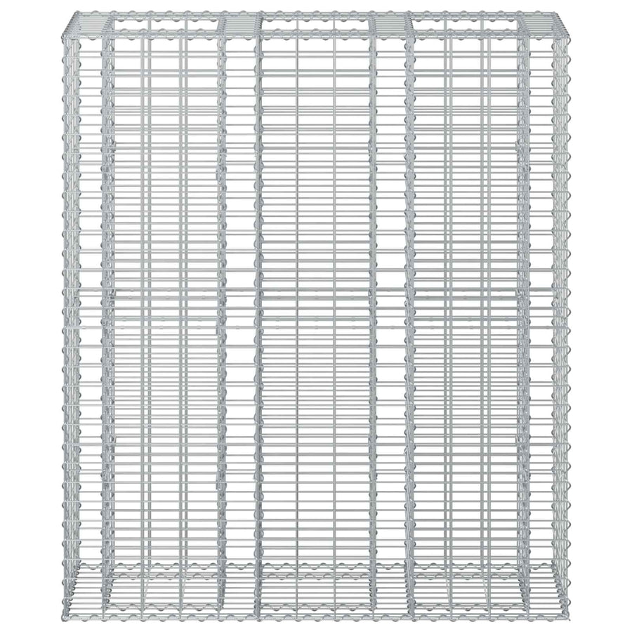 Gabion Verhoogd Bed 2 pcs Zilver 130 x 50 x 150 cm