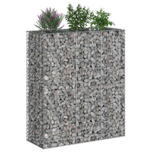 Gabion Verhoogd Bed 2 pcs Zilver 130 x 50 x 150 cm