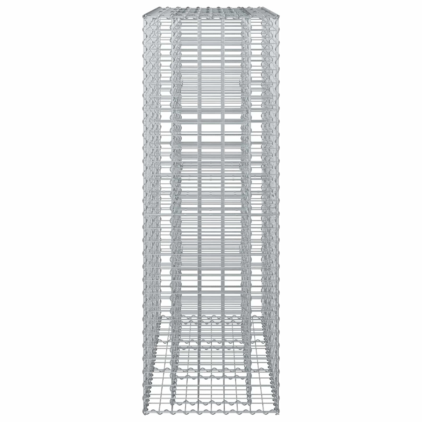 Gabion Verhoogd Bed 2 pcs Zilver 130 x 50 x 150 cm