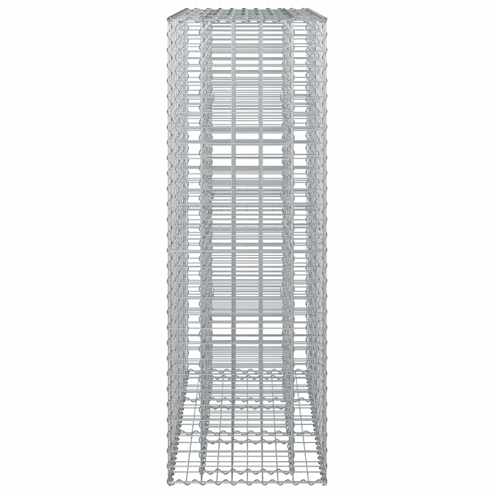 Gabion Verhoogd Bed 2 pcs Zilver 130 x 50 x 150 cm