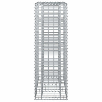 Gabion Verhoogd Bed 2 pcs Zilver 130 x 50 x 150 cm