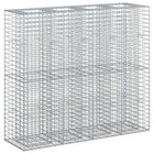 Gabion verhoogd bed 2 stuks 170x50x150 cm zilver