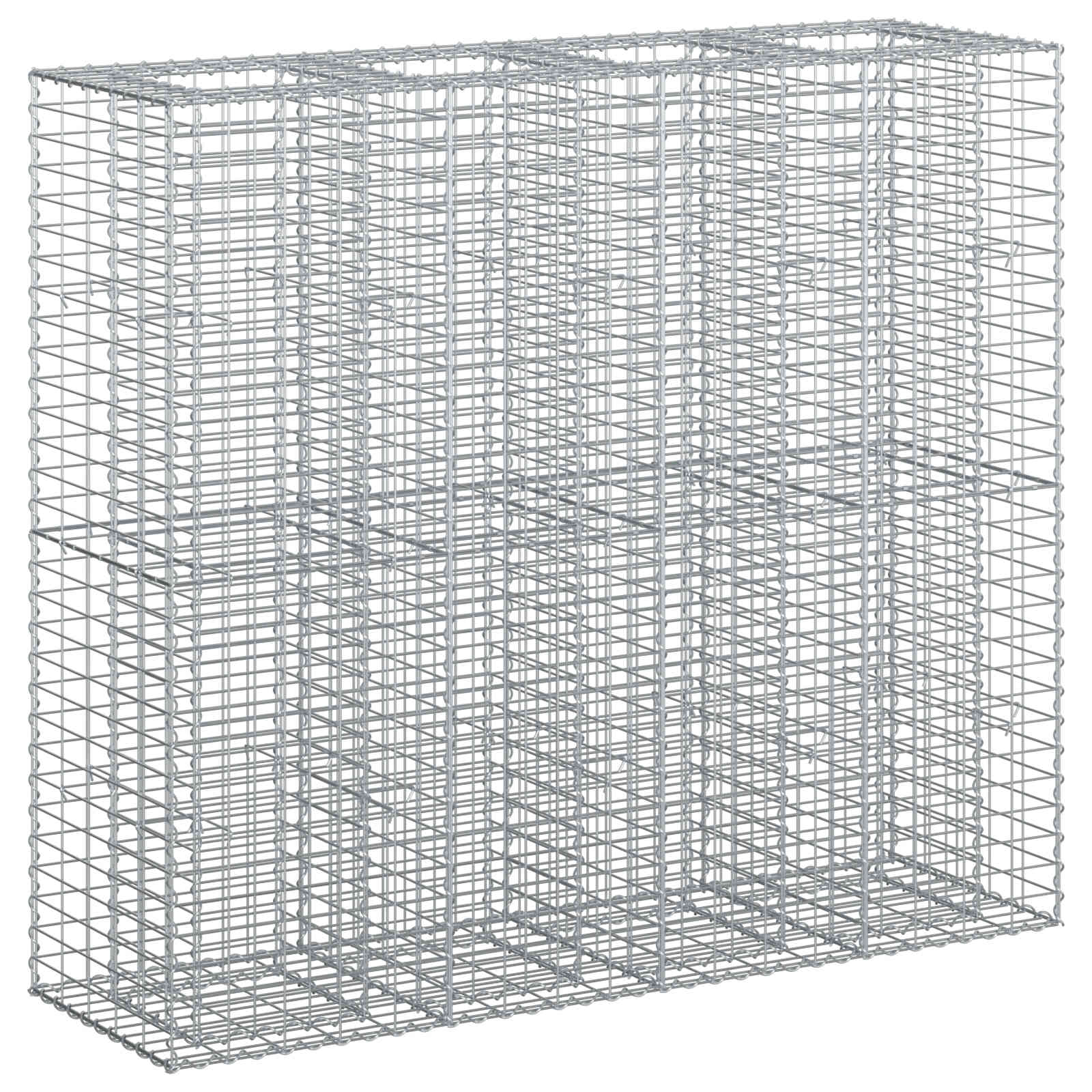 Gabion Verhoogd Bed 2 pcs Zilver 170 x 50 x 150 cm