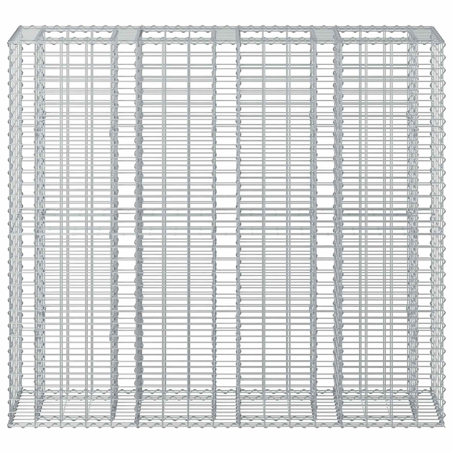 Gabion Verhoogd Bed 2 pcs Zilver 170 x 50 x 150 cm