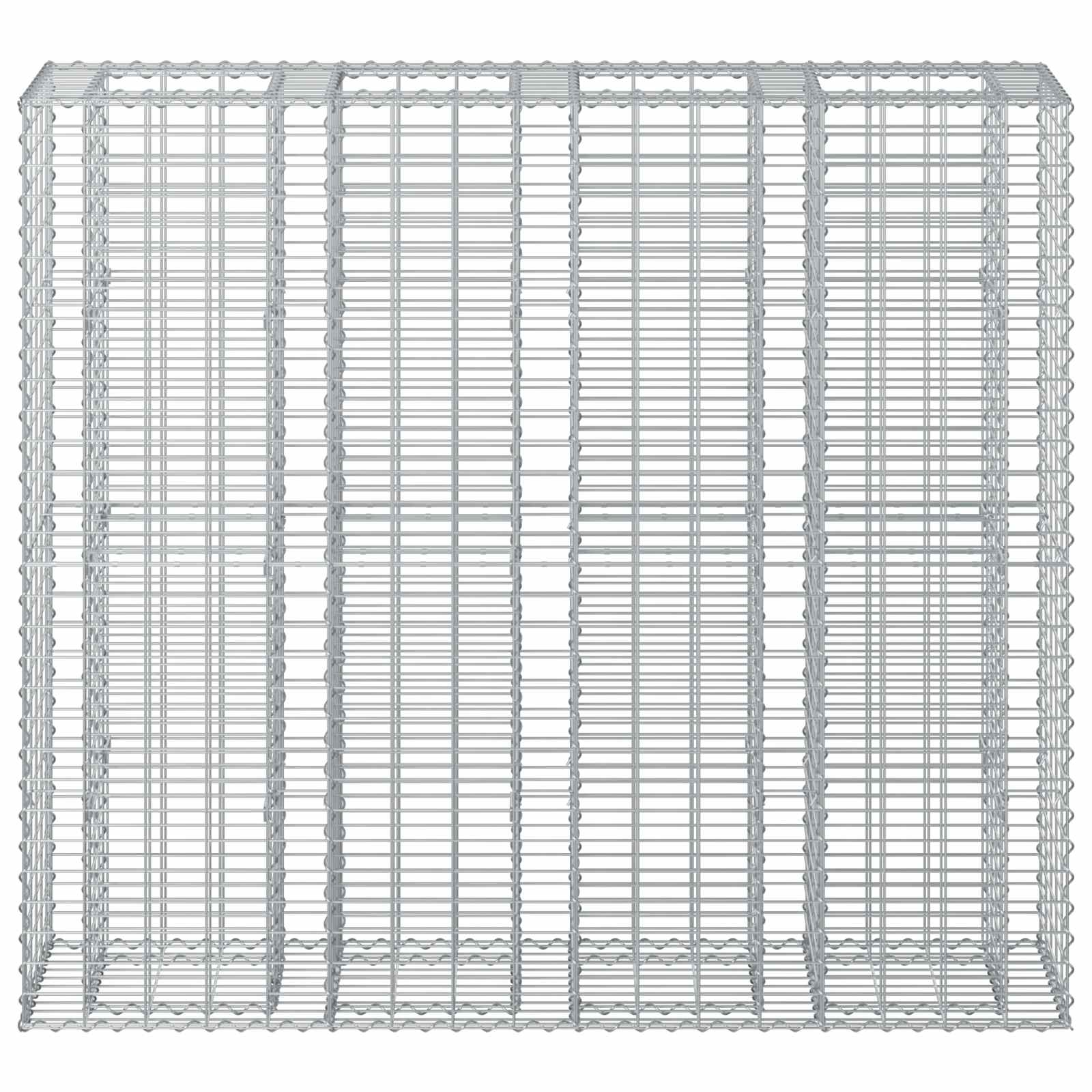 Gabion Verhoogd Bed 2 pcs Zilver 170 x 50 x 150 cm