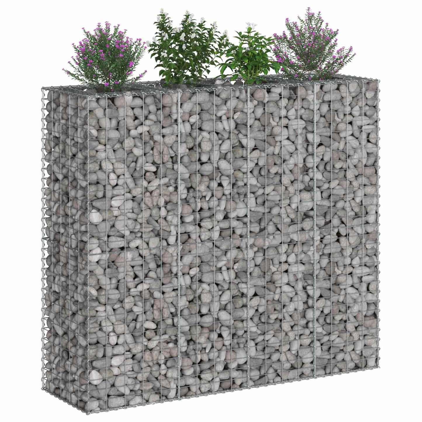 Gabion Verhoogd Bed 2 pcs Zilver 170 x 50 x 150 cm