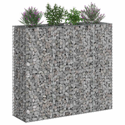 Gabion Verhoogd Bed 2 pcs Zilver 170 x 50 x 150 cm
