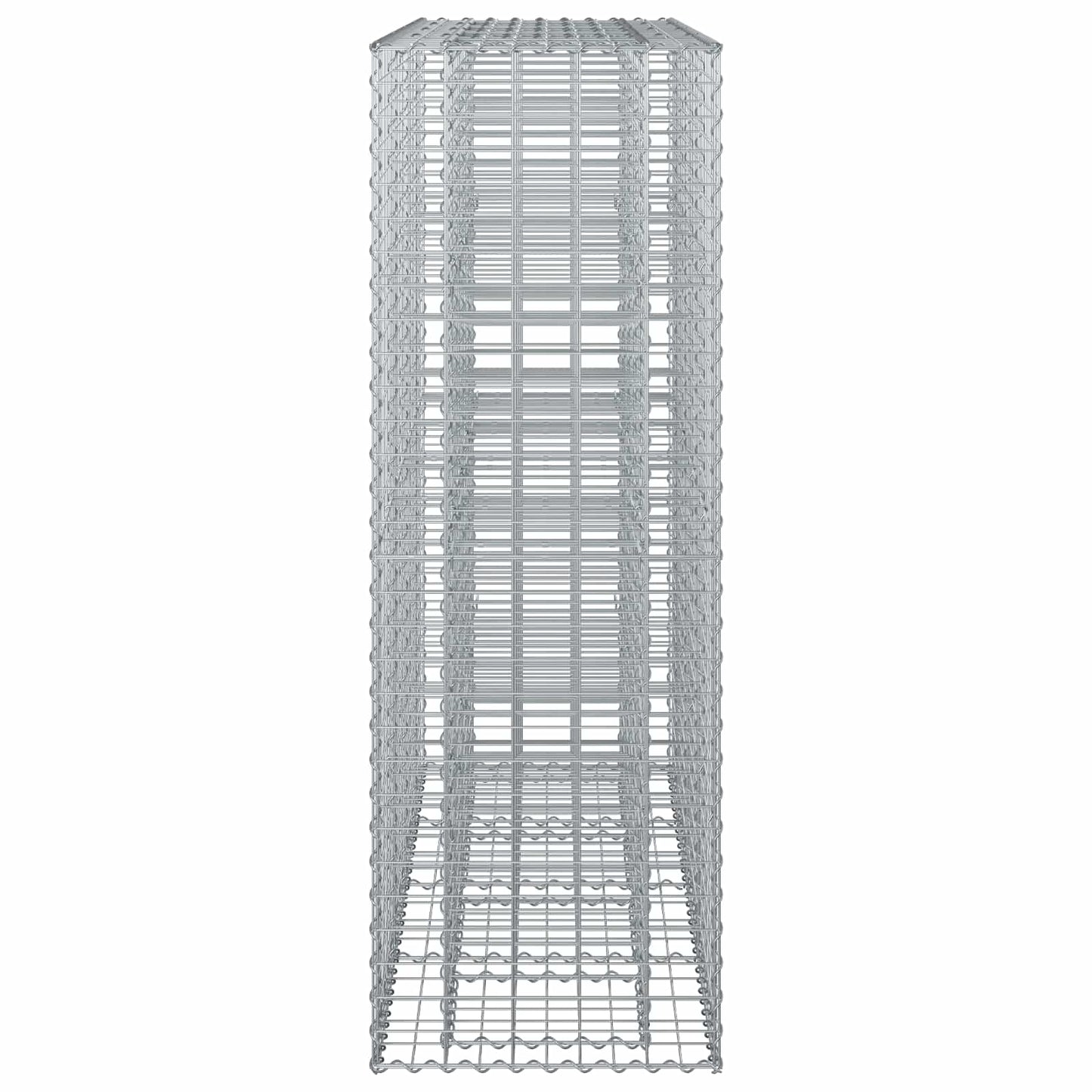 Gabion Verhoogd Bed 2 pcs Zilver 170 x 50 x 150 cm