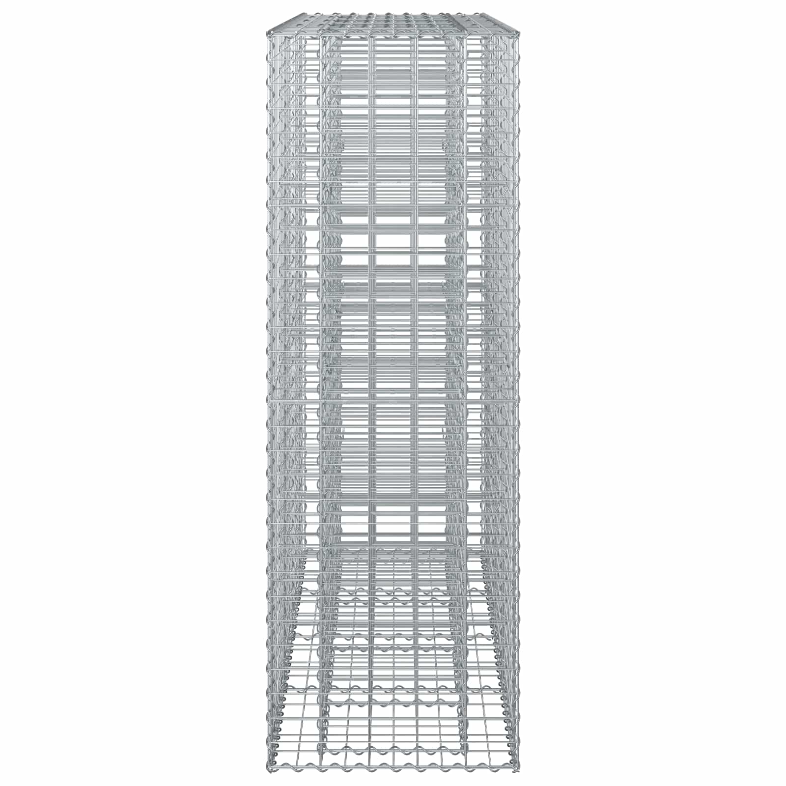 Gabion Verhoogd Bed 2 pcs Zilver 170 x 50 x 150 cm