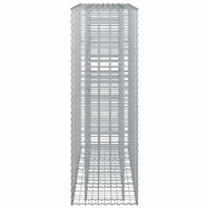 Gabion Verhoogd Bed 2 pcs Zilver 170 x 50 x 150 cm