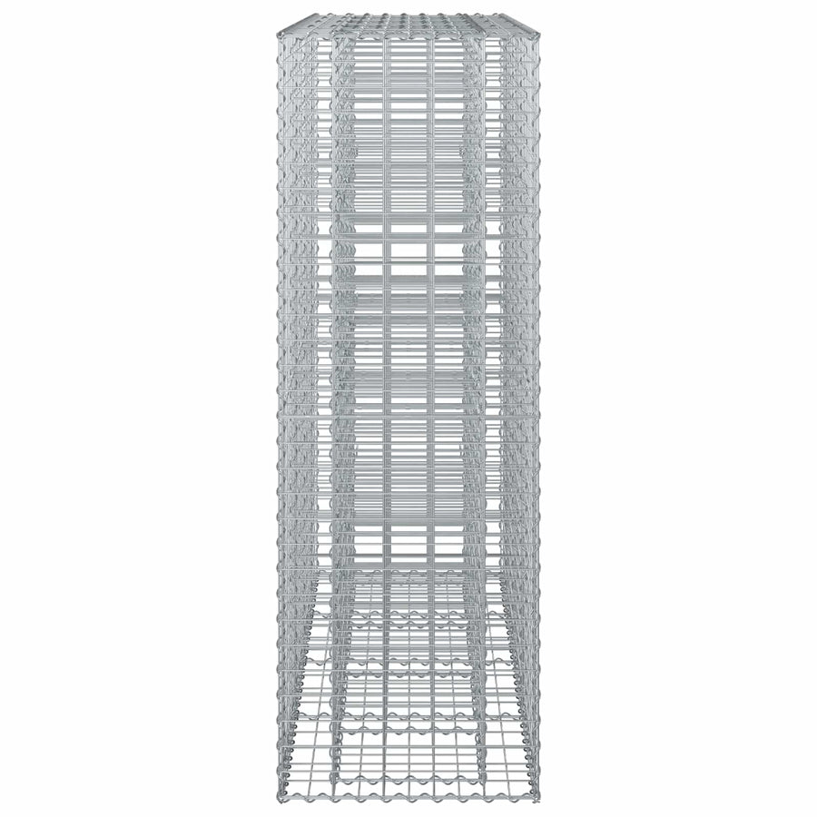 Gabion Verhoogd Bed 2 pcs Zilver 170 x 50 x 150 cm
