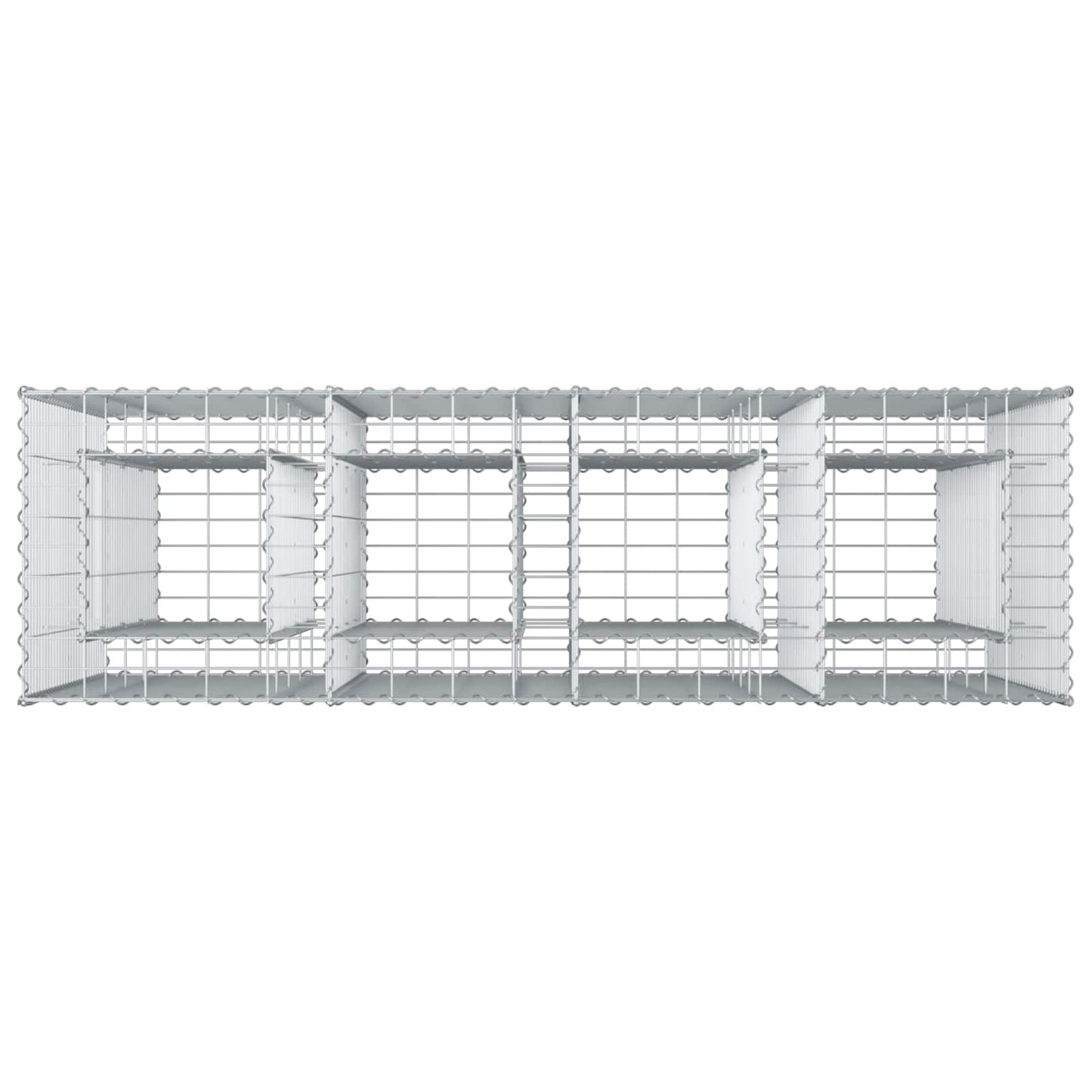 Gabion Verhoogd Bed 2 pcs Zilver 170 x 50 x 150 cm