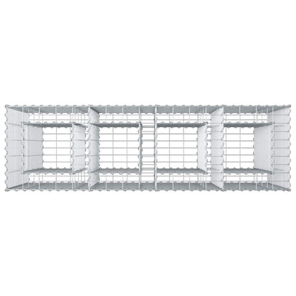Gabion Verhoogd Bed 2 pcs Zilver 170 x 50 x 150 cm