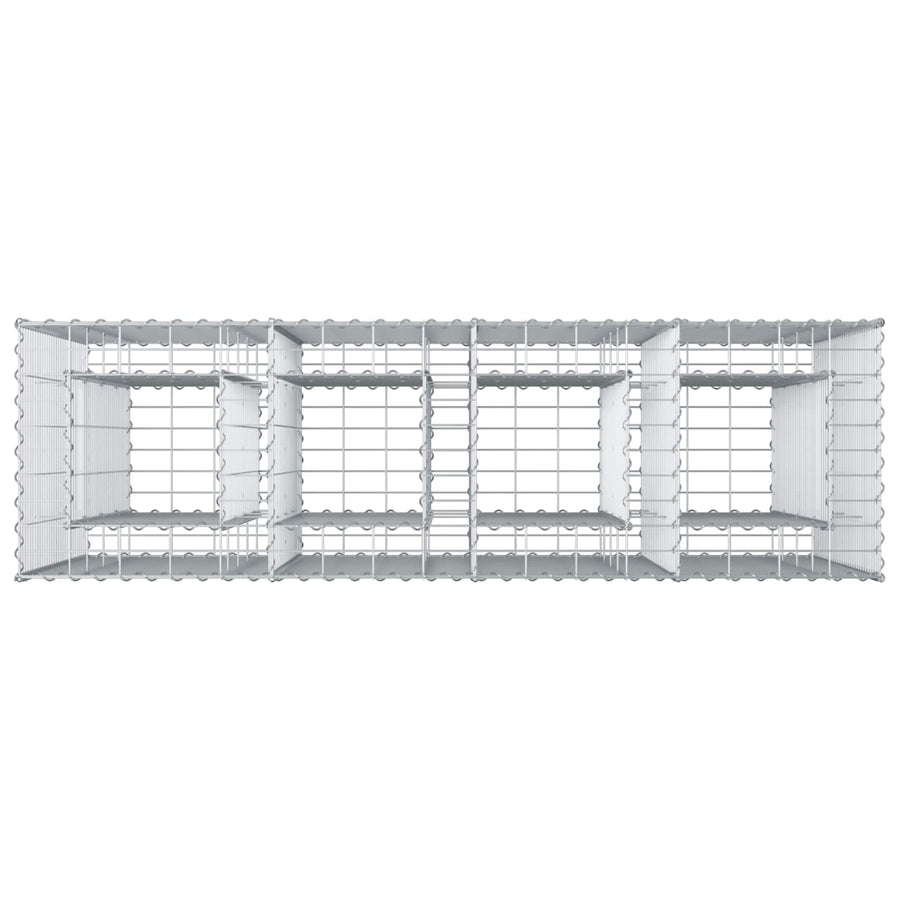 Gabion Verhoogd Bed 2 pcs Zilver 170 x 50 x 150 cm