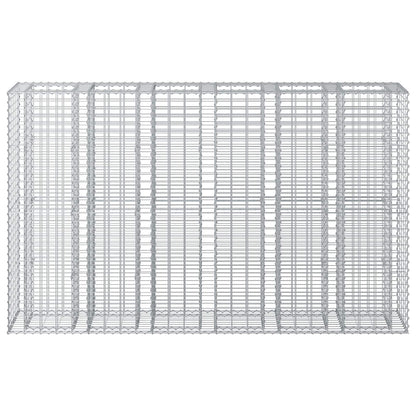 Gabion Verhoogd Bed 3 pcs Zilver 250 x 50 x 150 cm