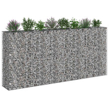 Gabion Verhoogd Bed 4 pcs Zilver 330 x 50 x 150 cm