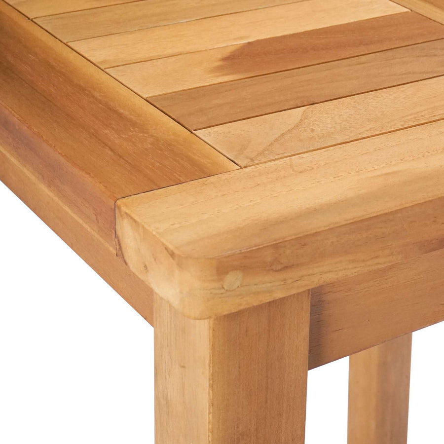 Bartafel Naturel 60 x 60 x 105 cm Massief Teakhout