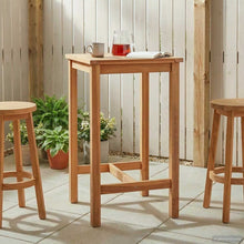 Bartafel Naturel 60 x 60 x 105 cm Massief Teakhout