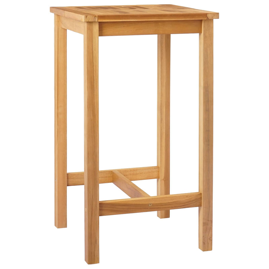 Bartafel Naturel 60 x 60 x 105 cm Massief Teakhout