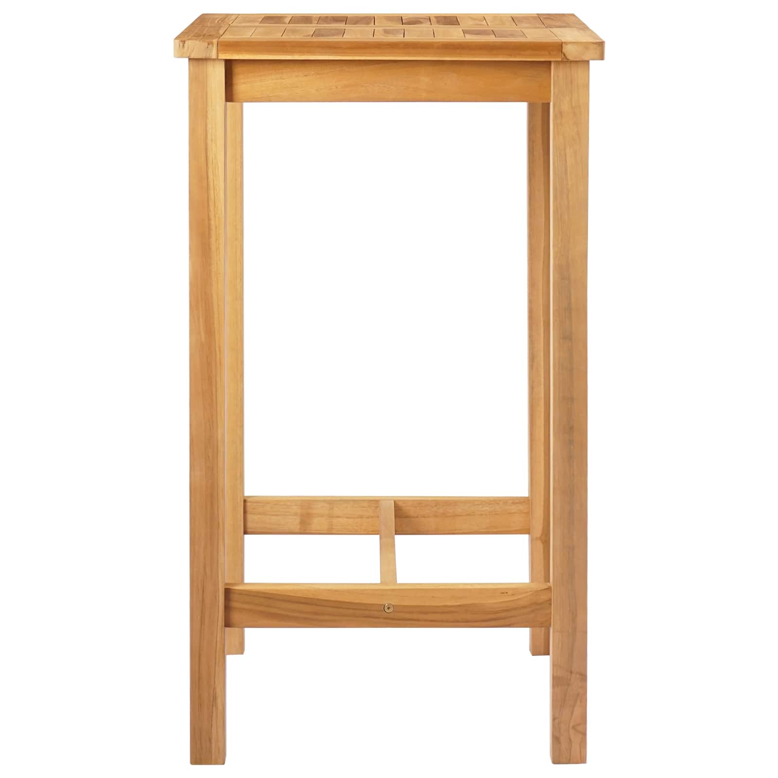 Bartafel Naturel 60 x 60 x 105 cm Massief Teakhout