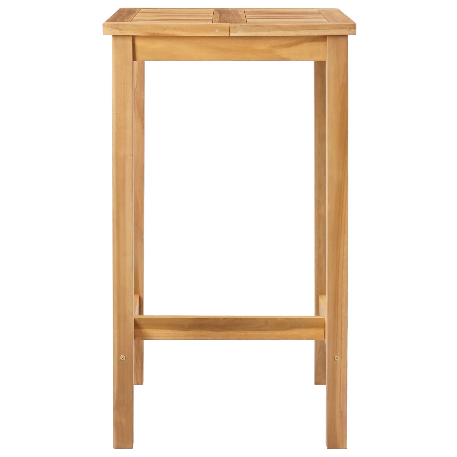 Bartafel Naturel 60 x 60 x 105 cm Massief Teakhout