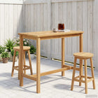Bartafel 110x60x105 cm massief teakhout
