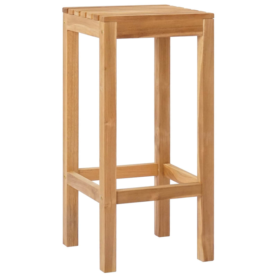 Barkruk 2 pcs Bruin Massief Teakhout