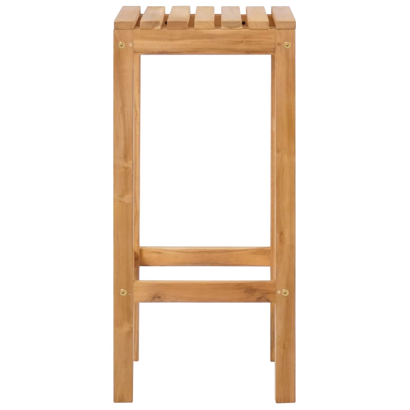Barkruk 2 pcs Bruin Massief Teakhout