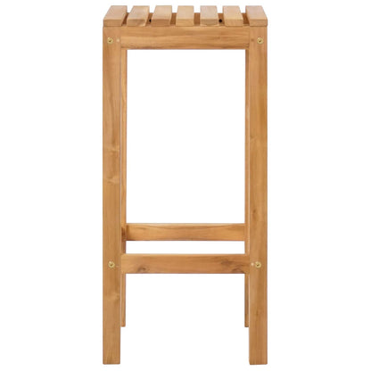 Barkruk 2 pcs Bruin Massief Teakhout