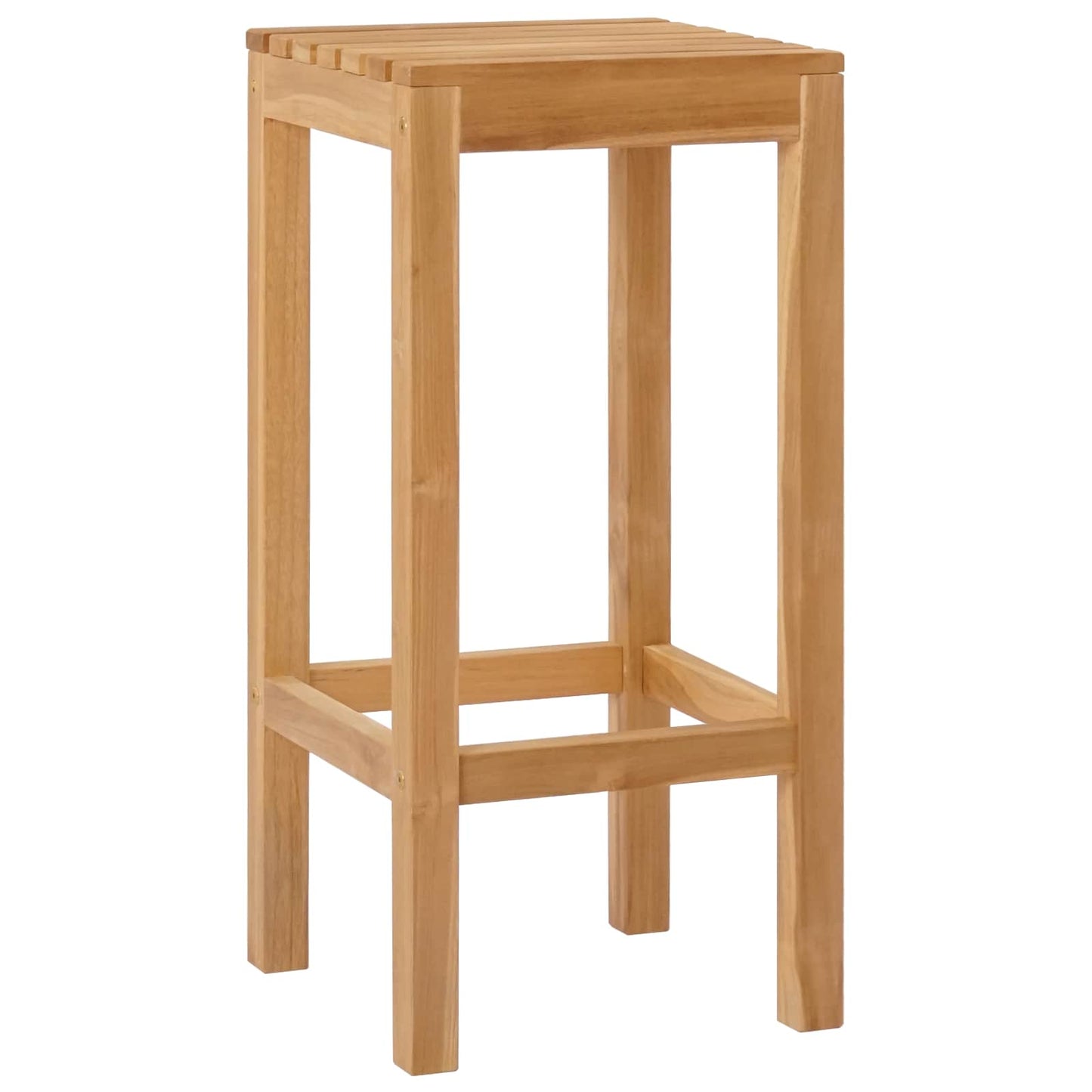 Barkruk 4 pcs Bruin Massief Teakhout