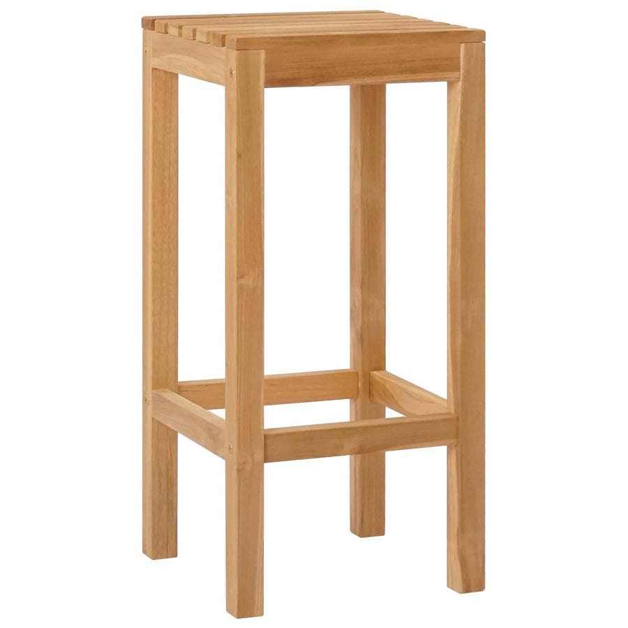 Barkruk 4 pcs Bruin Massief Teakhout