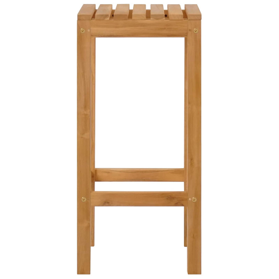 Barkruk 4 pcs Bruin Massief Teakhout