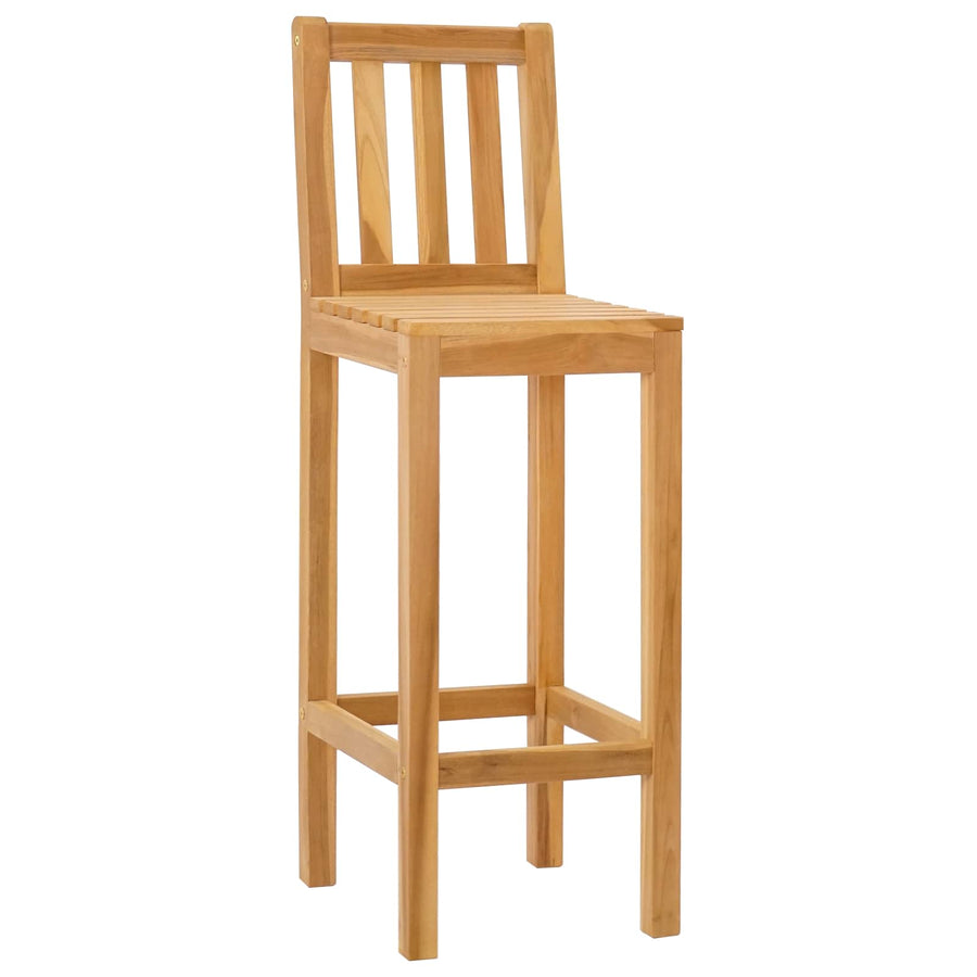 Barkruk 2 pcs Onbehandeld 35 x 45 x 110 cm Massief Teakhout