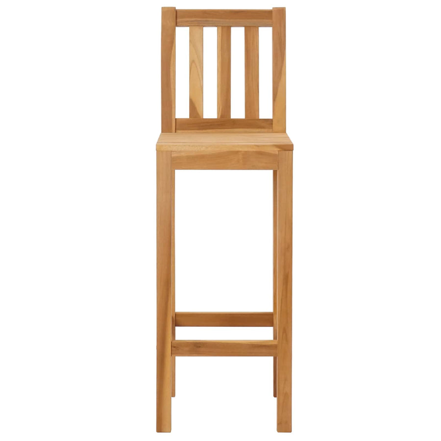Barkruk 2 pcs Onbehandeld 35 x 45 x 110 cm Massief Teakhout