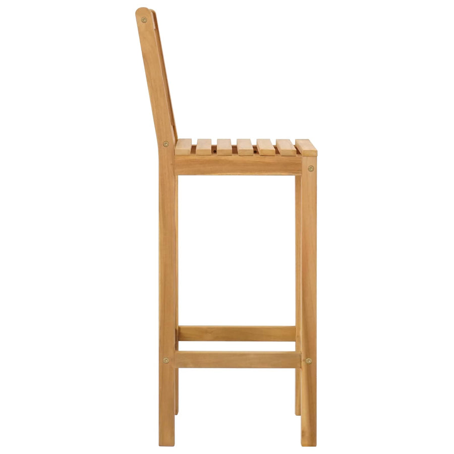 Barkruk 2 pcs Onbehandeld 35 x 45 x 110 cm Massief Teakhout