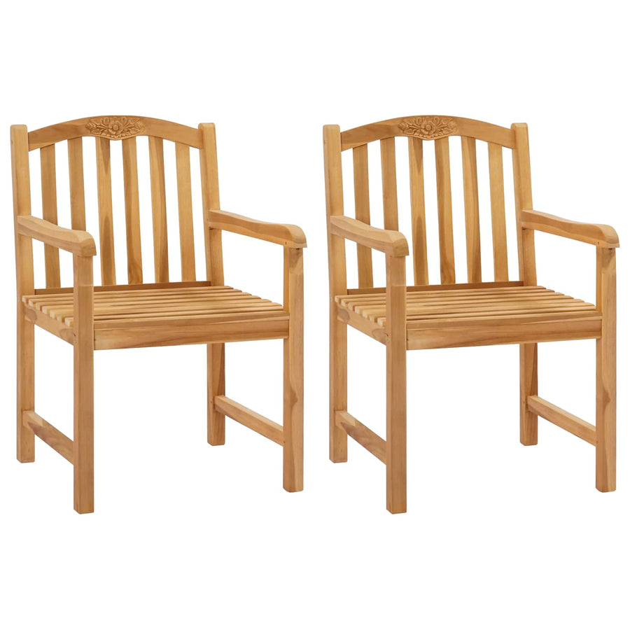 Stoelen met rozenmotief 2 stuks Naturel 58 x 60 x 90 cm