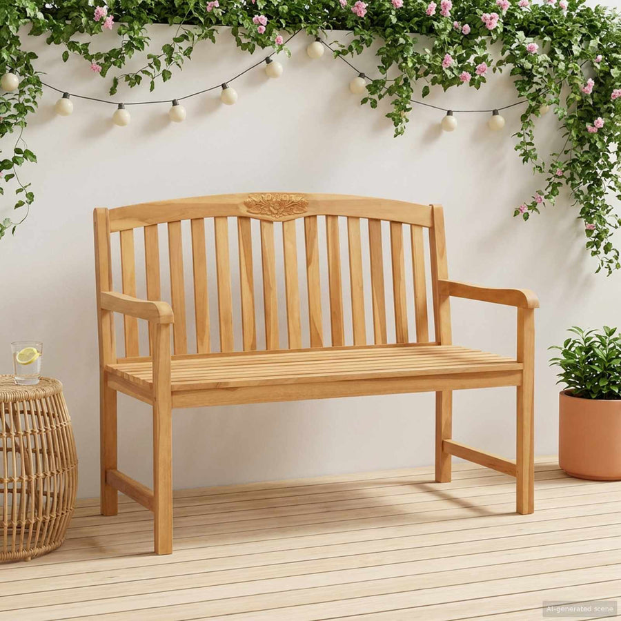 Handgemaakte Rozenbank Naturel 114 x 60,5 x 95 cm