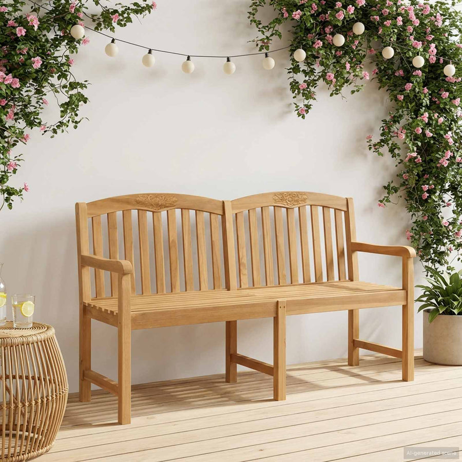 Handgemaakte Rozenbank Naturel 179,5 x 61 x 90 cm