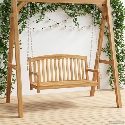 Schommelbank Naturel 114 x 61 x 61,5 cm Massief Teakhout