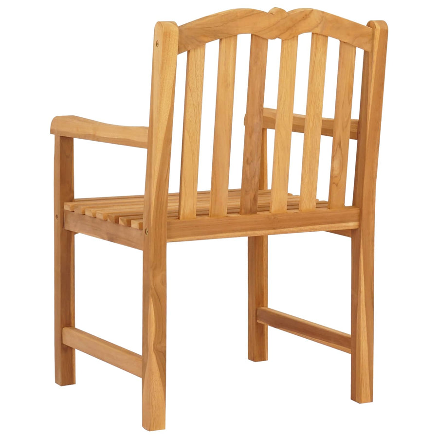 Tuinstoel 2 pcs Naturel 58 x 60 x 93 cm Massief Teakhout