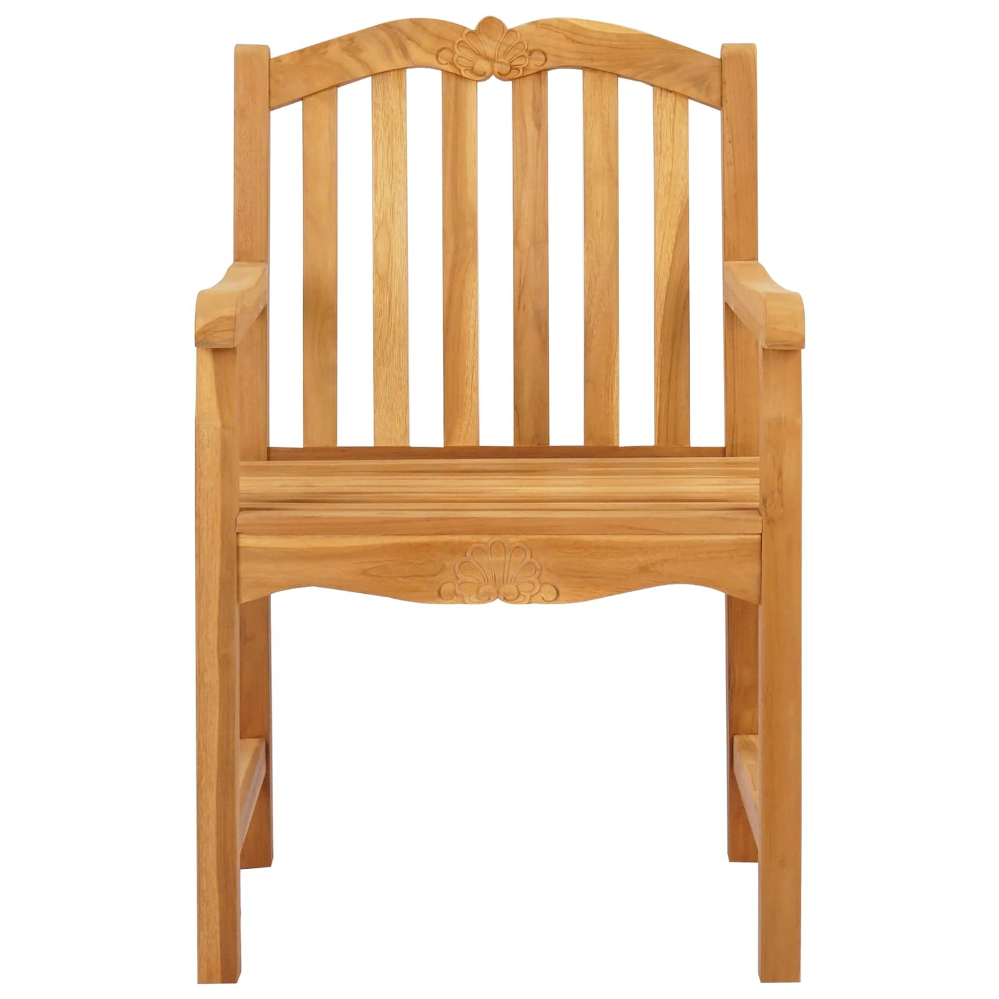 Tuinstoel 2 pcs Naturel 58 x 60 x 93 cm Massief Teakhout